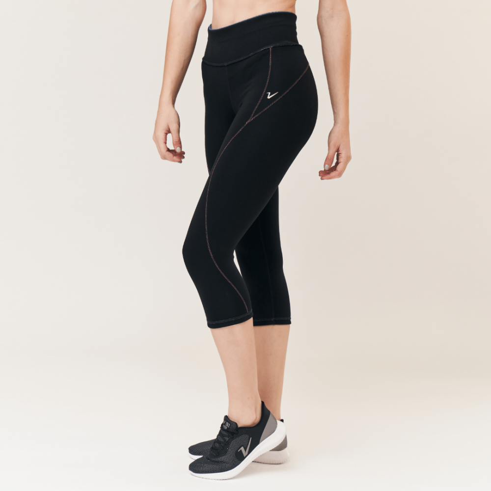 Calza capri reversible estampa Ikat Rosa Chicle - Imagen 3