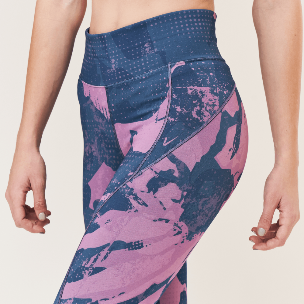 Calza capri reversible estampa Ikat Rosa Chicle